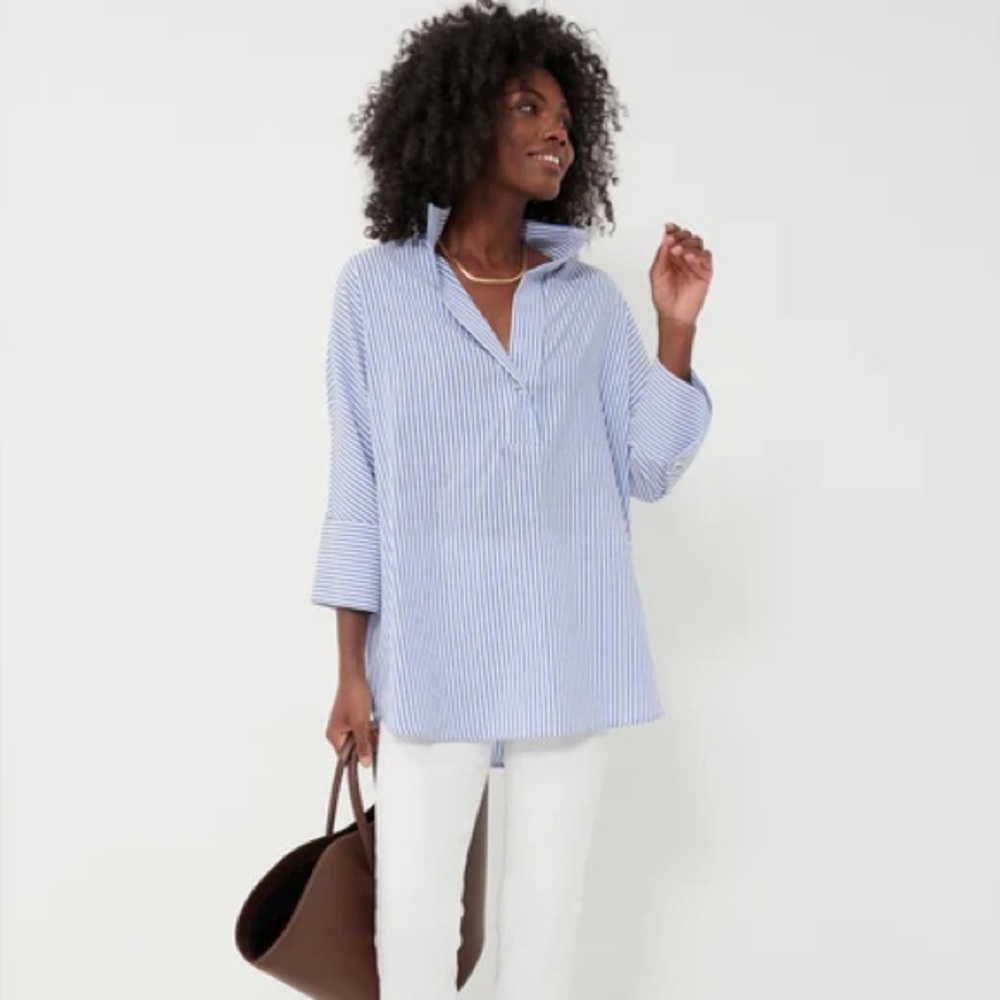 Tuckernuck Blue Stripe Willow Blouse